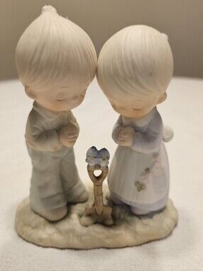 Jonathan & David 1976 Prayer Changes Things Boy Girl Praying Enesco
